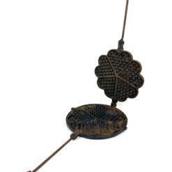 Senovinė švediška Munktells No. 2 čirvinių blynų keptuvė iš ketaus 44,5×22,5×2,5 cm