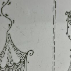 Keramikinis medinio rėmo padėkliukas su kojelėmis 15,5×15,5×3 cm