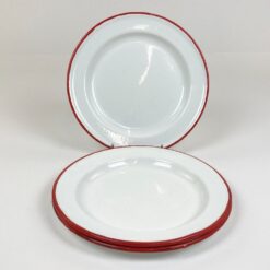 Metalinės emaliu dengtos lėkštės 3 vnt. komplektas 22,5×22,5×2 cm