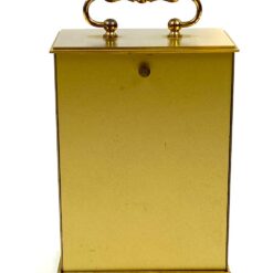 Vokiškas žalvarinis Telenorma (TN) stalinis kvarcinis laikrodis 7,5x10x16,5 cm