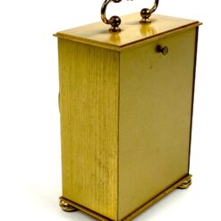 Vokiškas žalvarinis Telenorma (TN) stalinis kvarcinis laikrodis 7,5x10x16,5 cm