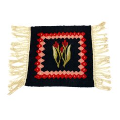Vilnonis rankų darbo Flamskväv stiliaus kilimėlis 49x32x0,3 cm