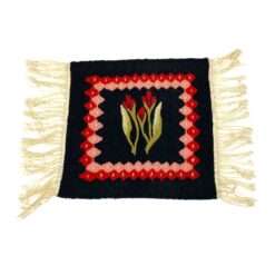 Vilnonis rankų darbo Flamskväv stiliaus kilimėlis 49x32x0,3 cm