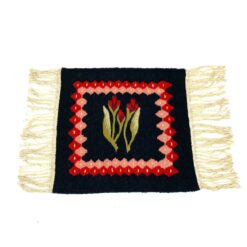 Vilnonis rankų darbo Flamskväv stiliaus kilimėlis 49x32x0,3 cm
