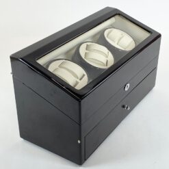 Raudonmedžio lukšto automatinis rankinių mechaninių laikrodžių suktuvas – dėžė su stalčiumi 22×49,5×27,5 cm