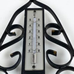 Sieninis termometras ir barometras metaliniame rėmelyje 4x13x28 cm