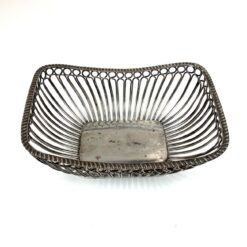 Sidabruoto metalo serviravimo indas - vaisinė 16,5x22,5x10 cm