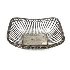 Sidabruoto metalo serviravimo indas – vaisinė 16,5×22,5×10 cm