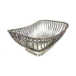 Sidabruoto metalo serviravimo indas – vaisinė 16,5×22,5×10 cm