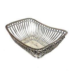 Sidabruoto metalo serviravimo indas – vaisinė 16,5×22,5×10 cm