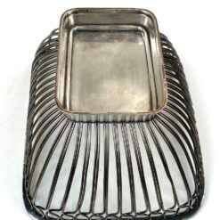 Sidabruoto metalo serviravimo indas – vaisinė 16,5×22,5×10 cm
