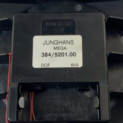 Vokiškas Junghans Mega 384/5201.00 kvarcinis radijo bangomis kontroliuojamas stalinis laikrodis 5×14,5×13 cm