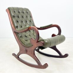 Supamas raudonmedžio krėslas su natūralia oda 101x59x96 cm, 35 cm