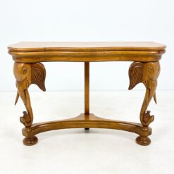 Medinė Tailando stiliaus konsolė su dramblių galvų figūromis 40x127x86 cm