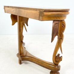 Medinė Tailando stiliaus konsolė su dramblių galvų figūromis 40x127x86 cm