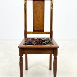 Biedermeier stiliaus raudonmedžio kėdė su žalvario apdailomis 45x41x97 cm, 44 cm