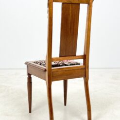 Biedermeier stiliaus raudonmedžio kėdė su žalvario apdailomis 45x41x97 cm, 44 cm