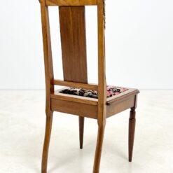 Biedermeier stiliaus raudonmedžio kėdė su žalvario apdailomis 45x41x97 cm, 44 cm