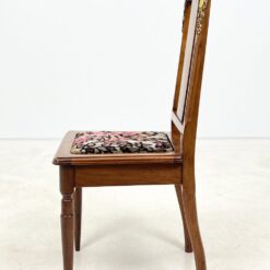 Biedermeier stiliaus raudonmedžio kėdė su žalvario apdailomis 45x41x97 cm, 44 cm