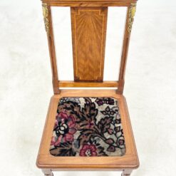 Biedermeier stiliaus raudonmedžio kėdė su žalvario apdailomis 45x41x97 cm, 44 cm