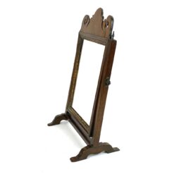Stalinis reguliuojamo kampo veidrodis raudonmedžio rėme 17x32x45 cm
