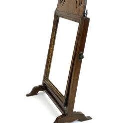Stalinis reguliuojamo kampo veidrodis raudonmedžio rėme 17x32x45 cm