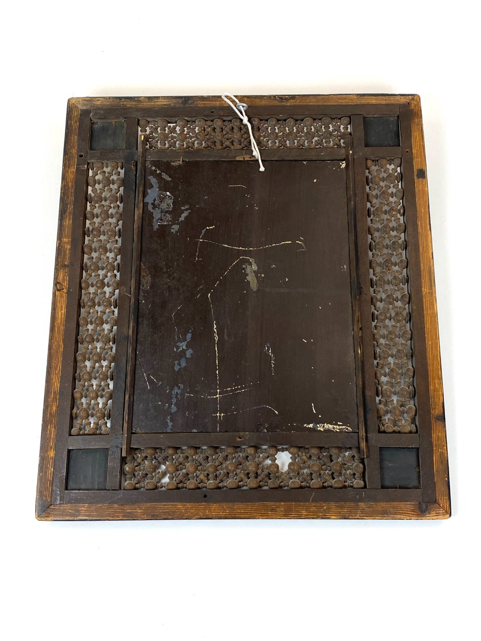 DS0279-veidrodziai-6 Viduriniųjų Rytų stiliaus veidrodis drožinėtame ir perlamutru inkrustuotame rėme 1,5x40x46 cm