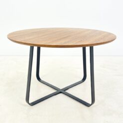 Apvalus modernaus stiliaus metalinio rėmo valgomojo stalas 120x120x75,5 cm