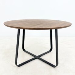 Apvalus modernaus stiliaus metalinio rėmo valgomojo stalas 120x120x75,5 cm