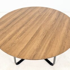 Apvalus modernaus stiliaus metalinio rėmo valgomojo stalas 120x120x75,5 cm