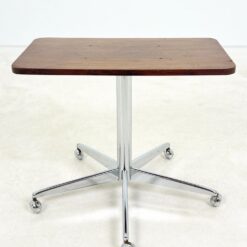 Vintažinis 360° sukamas staliukas ant ratukų 66x66x52 cm