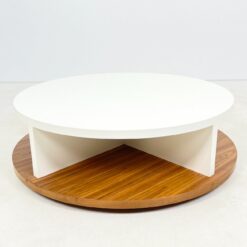 Mid Century apvalus kavos staliukas 120x120x37 cm