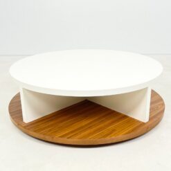 Mid Century apvalus kavos staliukas 120x120x37 cm