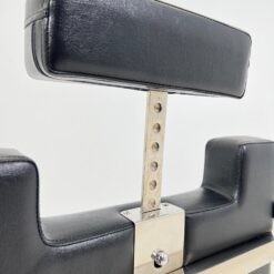 Metalinis 360° sukamas reguliuojamo aukščio kirpyklos krėslas su eko oda 67×56,5×92(+10) cm, 48(+10) cm