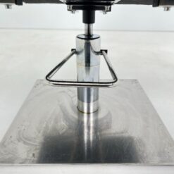 Metalinis 360° sukamas reguliuojamo aukščio kirpyklos krėslas su eko oda 67×56,5×92(+10) cm, 48(+10) cm
