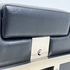 Metalinis 360° sukamas reguliuojamo aukščio kirpyklos krėslas su eko oda 67×56,5×92(+10) cm, 48(+10) cm