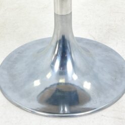 Mid Century metalinio rėmo 360° sukama taburetė su eko odos sėdimąja dalimi 45x45x43 cm