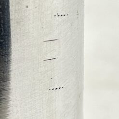 Mid Century metalinio rėmo 360° sukama taburetė su eko odos sėdimąja dalimi 45x45x43 cm