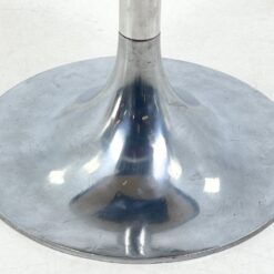 Mid Century metalinio rėmo 360° sukama taburetė su eko odos sėdimąja dalimi 45x45x43 cm