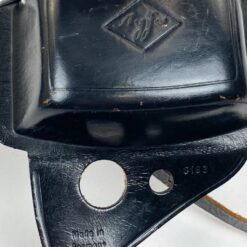 Vintažinis vokiškas Agfa Optima 500 Sensor juostinis fotoaparatas su odiniu dėklu 7×14,5×9 cm