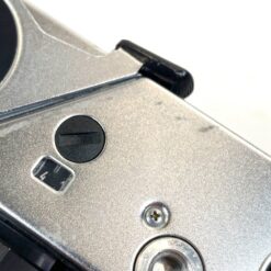 Vintažinis vokiškas Agfa Optima 500 Sensor juostinis fotoaparatas su odiniu dėklu 7×14,5×9 cm