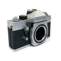 Vintažinis vokiškas Praktica LTL juostinis fotoaparatas be objektyvo (neveikiantis) 5,5×15,5×10 cm