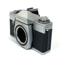 Vintažinis vokiškas Praktica LTL juostinis fotoaparatas be objektyvo (neveikiantis) 5,5×15,5×10 cm