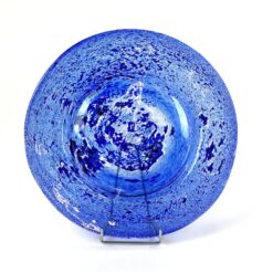 Stiklinė mėlynų atspalvių serviravimo lėkštė 29x29x2,5 cm