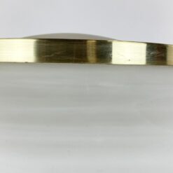 Metalinis aukso spalvos stalinis šviestuvas stikliniu gaubtu 34x34x47 cm