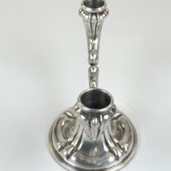 Vokiška sidabruoto metalo dviejų šakų žvakidė 11x20x15 cm