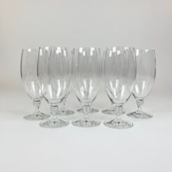 Stiklinės taurės žemomis kojelėmis 8 vnt. komplektas po 400 ml 7x7x18,5 cm