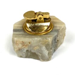Stalinis dujinis žiebtuvėlis iš žalvario ir akmens 9x7x6,5 cm