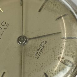 Vintažinis BWC Swiss 25 Rubis Automatic mechaninis rankinis laikrodis 723000 su odine rankena 26×3,5×1 cm