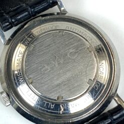 Vintažinis BWC Swiss 25 Rubis Automatic mechaninis rankinis laikrodis 723000 su odine rankena 26×3,5×1 cm